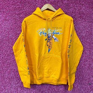 Primitive x Dragon Ball Z Super Saiyan Goku Gold Anime Hoodie Small